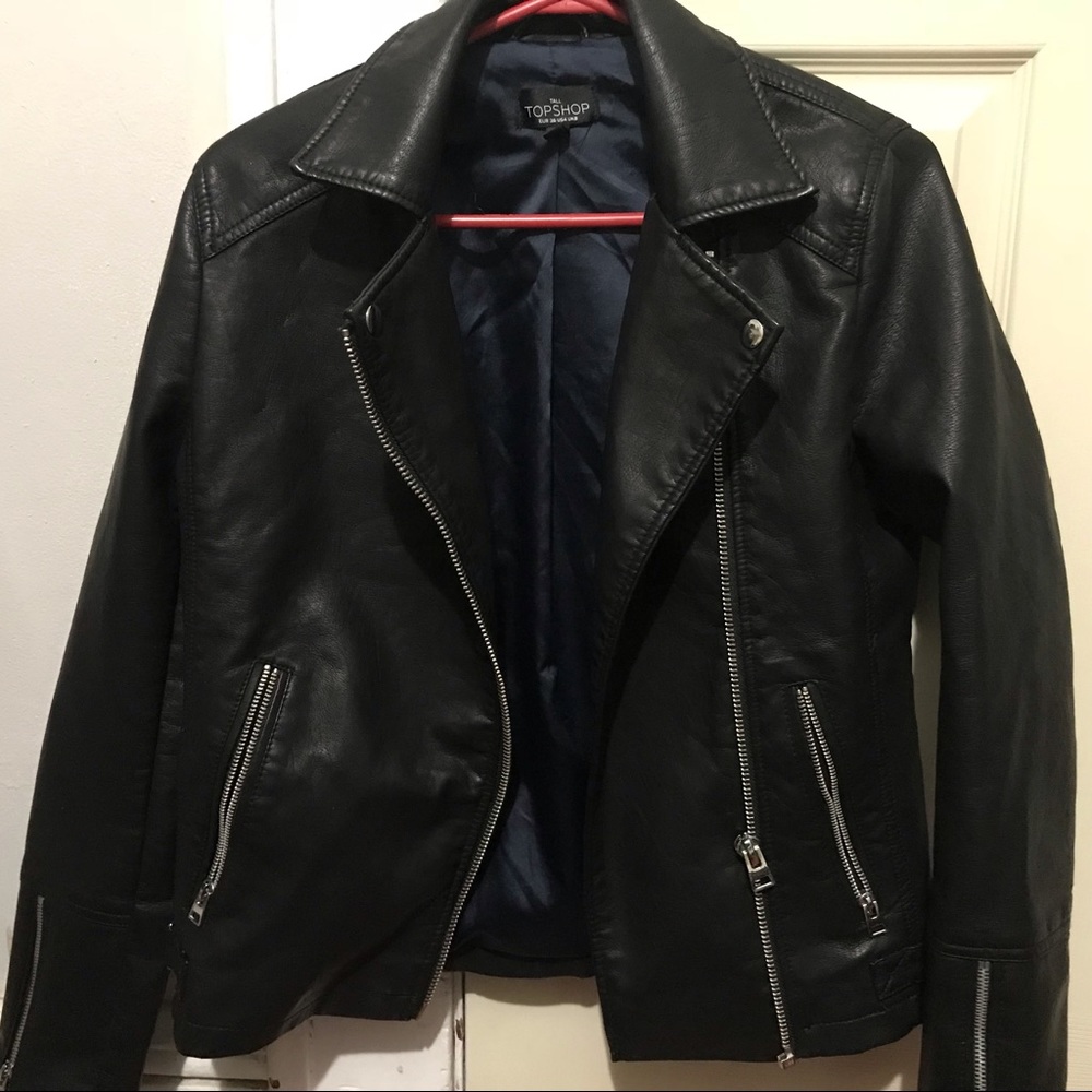 TOPSHOP BIKER LEATHER JACKET